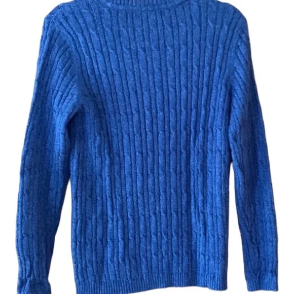 NWT Karen Scott Blue Cotton Knit Sweater Created for Macy’s Sz PXL -Fits Medium - Picture 2 of 6